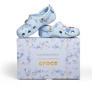 LoveShackFancy X Crocs Blue Classic Clog